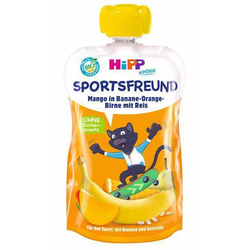 HiPP Voće u tubi - sport-mango, banana, pomorandža sa pirinčem 120g
