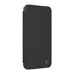 Maska na preklop Nillkin Qin Prop za iPhone 16 Pro Max (Plain Leather) crna
