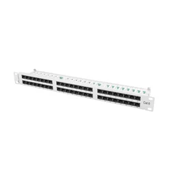 *Patch Panel 48 Port 1U Cat.6 siva