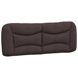 Vidaxl Blazina za vzglavje Hvar temno rjava 140 cm blago