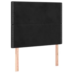 Greatstore Box spring postelja z vzmetnico črna 100x200 cm žamet