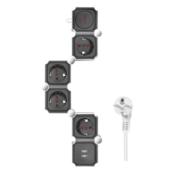 Logilink fleksibilni produžni kabl 4 mesta, 2 USB, 1.5m