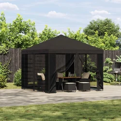 Gazebo 3 x 3 m Antracit Poliester i čelik 190 gsm