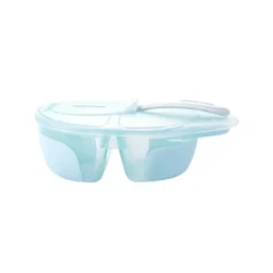 KikkaBoo Činija sa 2 pregrade i kašičicom Tasty Blue (KKB40145)