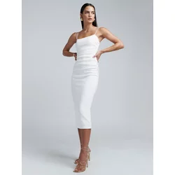 BWLDR Koktejl obleka RYETTE bela