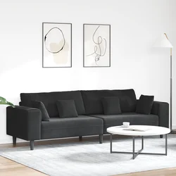 Sofa Crna 250 x 77 x 76 cm Baršun