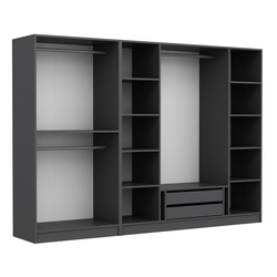 Hanah Home Kale 4939 Garderober, 270x190x52cm, Antracit