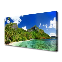 tulup.si Slika na platnu Beach mountain landscape 100x50 cm