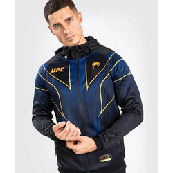 Venum Muški gornji deo trenerke sa kapuljačom UFC Authentic Fight Night 2.0 Midnight Edition, Plavo-zlatne boje