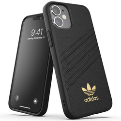 Adidas ovitek Leather Straps G za iPhone 12 Mini - originalen - črno zlat