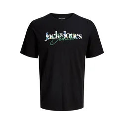 JACK & JONES Majica JJTom zelena / črna / bela
