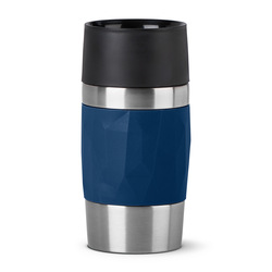 Emsa Travel Mug Compact 0,3 Liter Thermobecher mit Drehverschluss, N2160800, temno modra