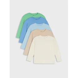 Sinsay - Pamučna majica 5 pack - svetlo zelena