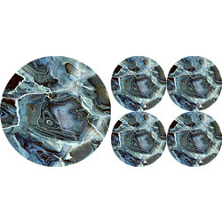 Bertoni Home Unisexs 1+4 Round Table Pads Set Rio