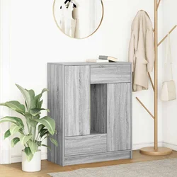 Komoda s ladicama i vratima siva sonoma 73x31x90 cm