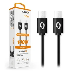 Aligator DATKP46 - USB-C na USB-C kabl, 100 W USB Power Delivery, 1,5 m, crna