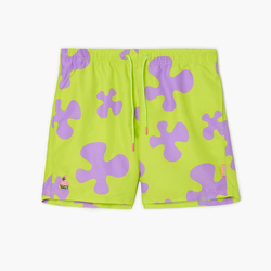 Cropp - Šorts za kupanje sa printom SpongeBob SquarePants - žuto zeleno
