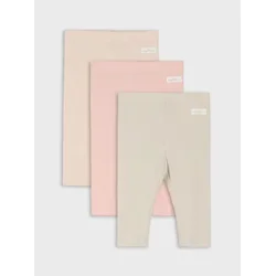Sinsay - Pamučne helanke 3 pack - pastelno roze
