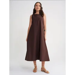 MixRay Obleka Maxi rjava