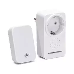 Aigostar - Bežično zvono za utičnicu 1Z 230V IPX4 belo