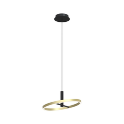 Wofi 6016-104L - LED luster sa prigušivačem na sajli BREST LED/19W/230V crna/zlatna