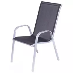 OUTDORLIFE BaA!tenska stolica COMO Metal i tekstil Crna