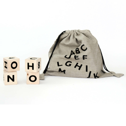 ooh noo® drvene kocke alphabet blocks black