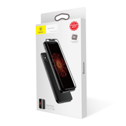 Zastitno staklo Baseus za iPhone X belo (prednje+zadnje).