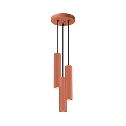 Sollux SL.1633 - Luster na sajli KARBON 3xGU10/10W/230V narandžasta