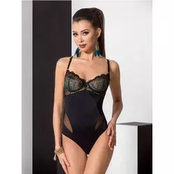Ženski sexy erotski veš bodi Floris Body, Crni