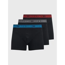 3PACK Moške boksarice Jack and Jones črne (12127816 - asphalt) M