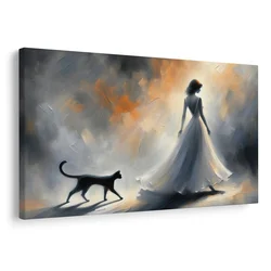 Slika dama v megleni svetlobi - 90x60