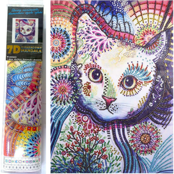 Norimpex - Puzzle Diamantna slika: Mačje oko 30x40cm 7D - 1 - 39 kosov