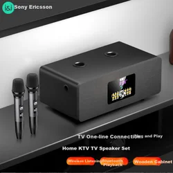 Soaiy Karaoke zvučnik sa 2 mikrofona 620X, Bluetooth, USB, Crni