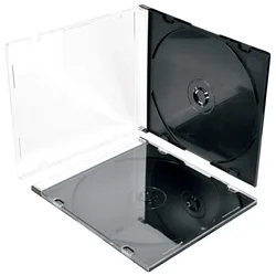 KUTIJA ZA   1 CD PVC SLIM PROZIRNA/CRNA