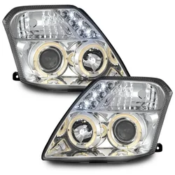 OEM Kristalni farovi Angel Eyes Eyes C2 (03+), Hrom