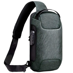 Torba preko ramena s USB punjenjem IS-36234 - Zelena KP36234