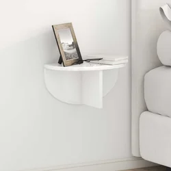 Polica na zidu Zidne 2 pcs Visoki sjaj bijela 38 x 19 x 19 cm