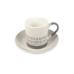PORCELAN SET ZA KAFU130ml 6/1 (HAND/BEŽ) RXG-N241079