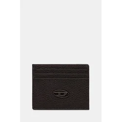 Usnjen etui za kartice Diesel HISSU EVO CARD CASE rjava barva, X09018.P0685