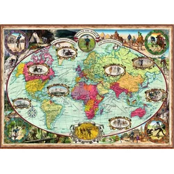 Ravensburger Puzzle Potovanje okoli sveta s kolesom 1000 kosov