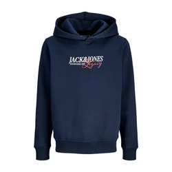 Jack & Jones Junior Majica JJJADE temno modra/brusnica/bela
