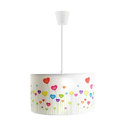 Dečiji luster na sajli HEARTS 1xE27/60W/230V