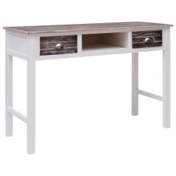 vidaXL Pisalna miza rjava 110x45x76 cm les
