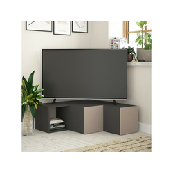 Hanah Home TV komoda Compact - antracit, svetlo moka