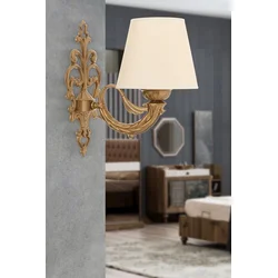 Opviq Zidna lampa Lily, 15x10x13cm, IP20, Zlatno-krem boje