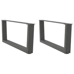 Noge za klub stolić V-oblika 2 kom antracit 70 x (30-31,3) cm čelik