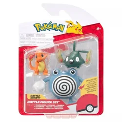 Pokémon: komplet 3 figuric - Charmander, Trubbish, Poliwhirl
