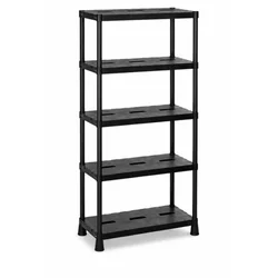 Polica pvc crna 180x71x35cm 5-stalaža toomax