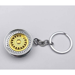 CAR 888 ACCESSORIES Privezak za ključeve BBS felna zlatni